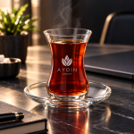 Lav Demet çay takımı logo baskılı