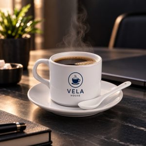 Porselen Nescafe Fincanı / LOGO BASKILI